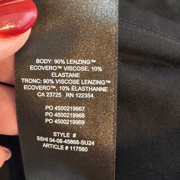 Wilfred Aritzia Women's sz Large Strapless Black Cocktail Dress Mini Body Con - Picture 6 of 8